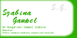 szabina gampel business card